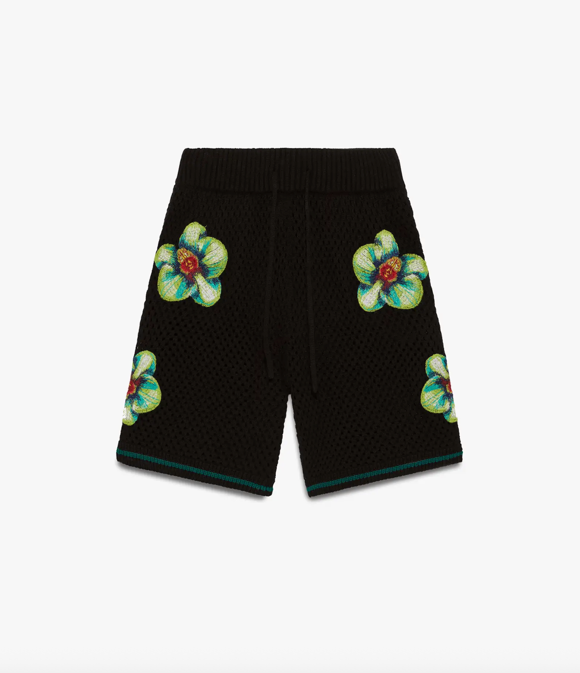 MEN - Glitch Orchid Embroidered Crochet Short - Casa Blanca