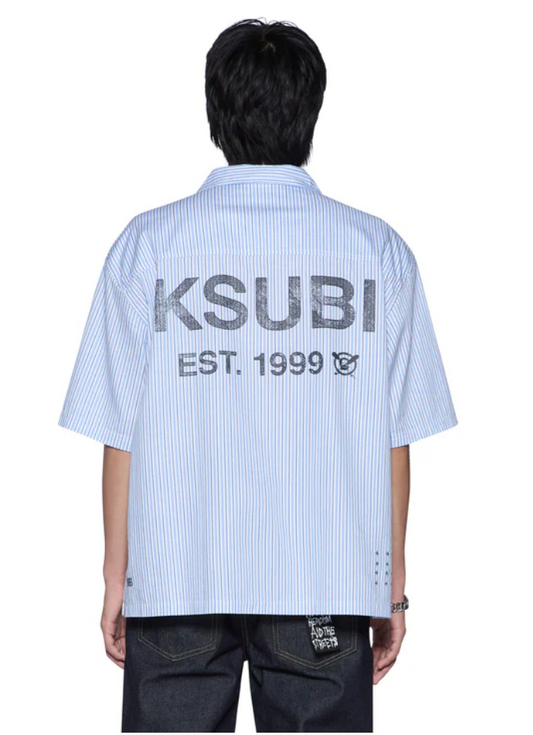 MEN - JERSEY ICE STRIPPED BLUE - Ksubi