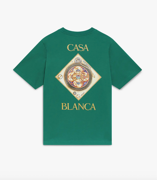 MEN - Green Plafond Orne De Musique Short Sleeve T‑Shirt - Casa Blanca
