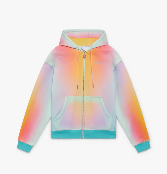 MEN - Glass Zip Up Hooded Sweatshirt - Casa Blanca