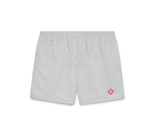 MEN - Monogram Jacquard Swim Shorts Grey - Casa Blanca