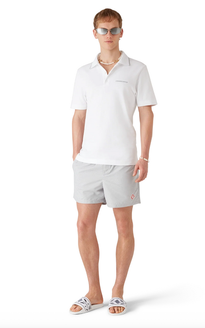 MEN - Monogram Jacquard Swim Shorts Grey - Casa Blanca