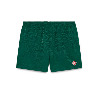 MEN - Monogram Jacquard Swim Shorts Green - Casa Blanca