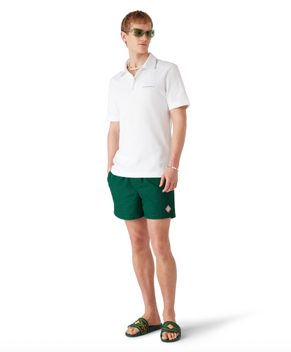MEN - Monogram Jacquard Swim Shorts Green - Casa Blanca