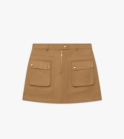 WOMEN - MINI‑JUPE À POCHE EN COTON BEIGE - Casa Blanca