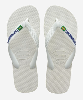 HAVAIANAS - WHITE LOGO BRESIL
