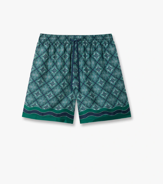 RADIATING MONOGRAM SILK SHORT - CASABLANCA