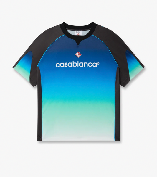 BLUE GRADIENT FOOTBALL TOP - CASABLANCA