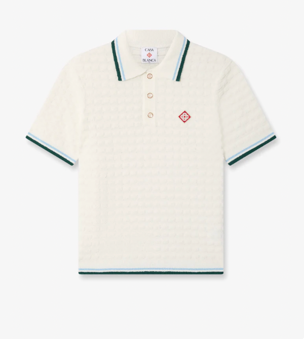 WHITE BOUCLE SHIRT - CASABLANCA