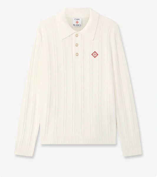 BOUCLE LONG SLEEVE POLO - CASABLANCA