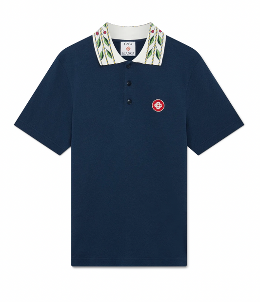 LAUREL PIQUE POLO NAVY - CASABLANCA