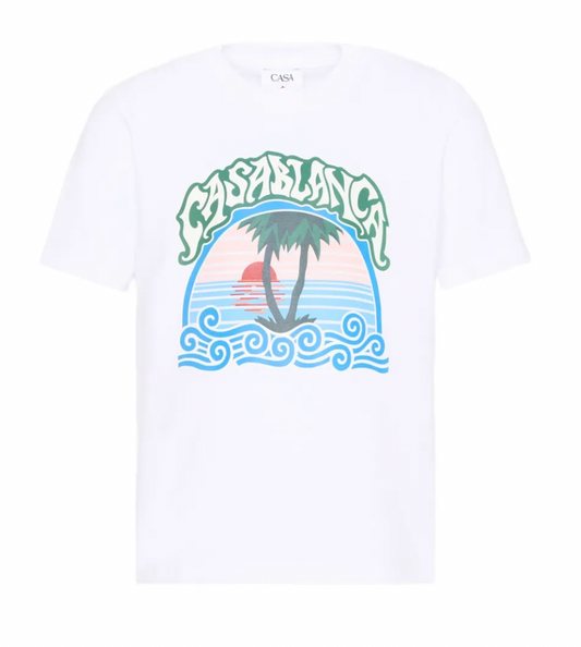 KIDS - PALM TREE EMBLEM T-SHIRT - CASABLANCA
