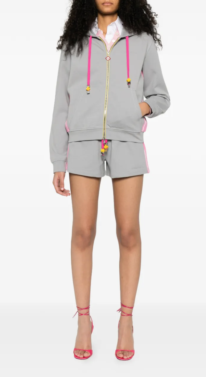 WOMEN - PUNTO JOGGING SHORTS Grey/Pink - Casa Blanca
