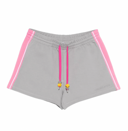 WOMEN - PUNTO JOGGING SHORTS Grey/Pink - Casa Blanca