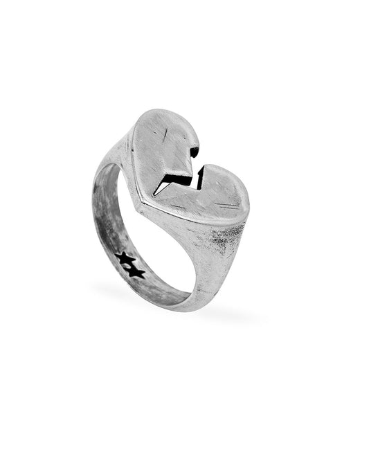 RING BROKEN HEART SILVER - TwoJeys