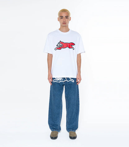 MEN - RUNNING DOG T-SHIRT WHITE/RED - Ice Cream