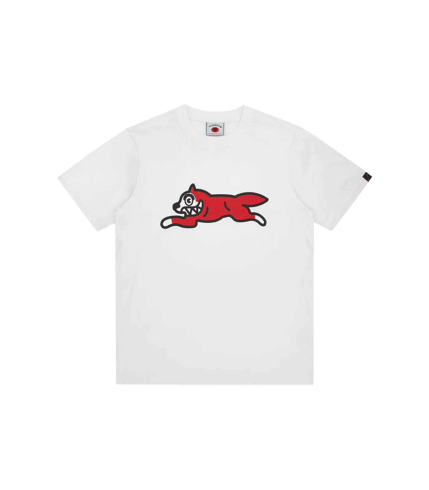 MEN - RUNNING DOG T-SHIRT WHITE/RED - Ice Cream