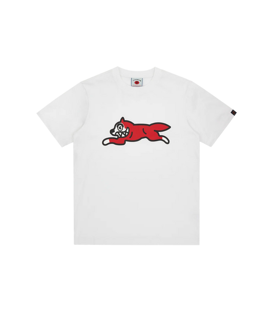 MEN - RUNNING DOG T-SHIRT WHITE/RED - Ice Cream