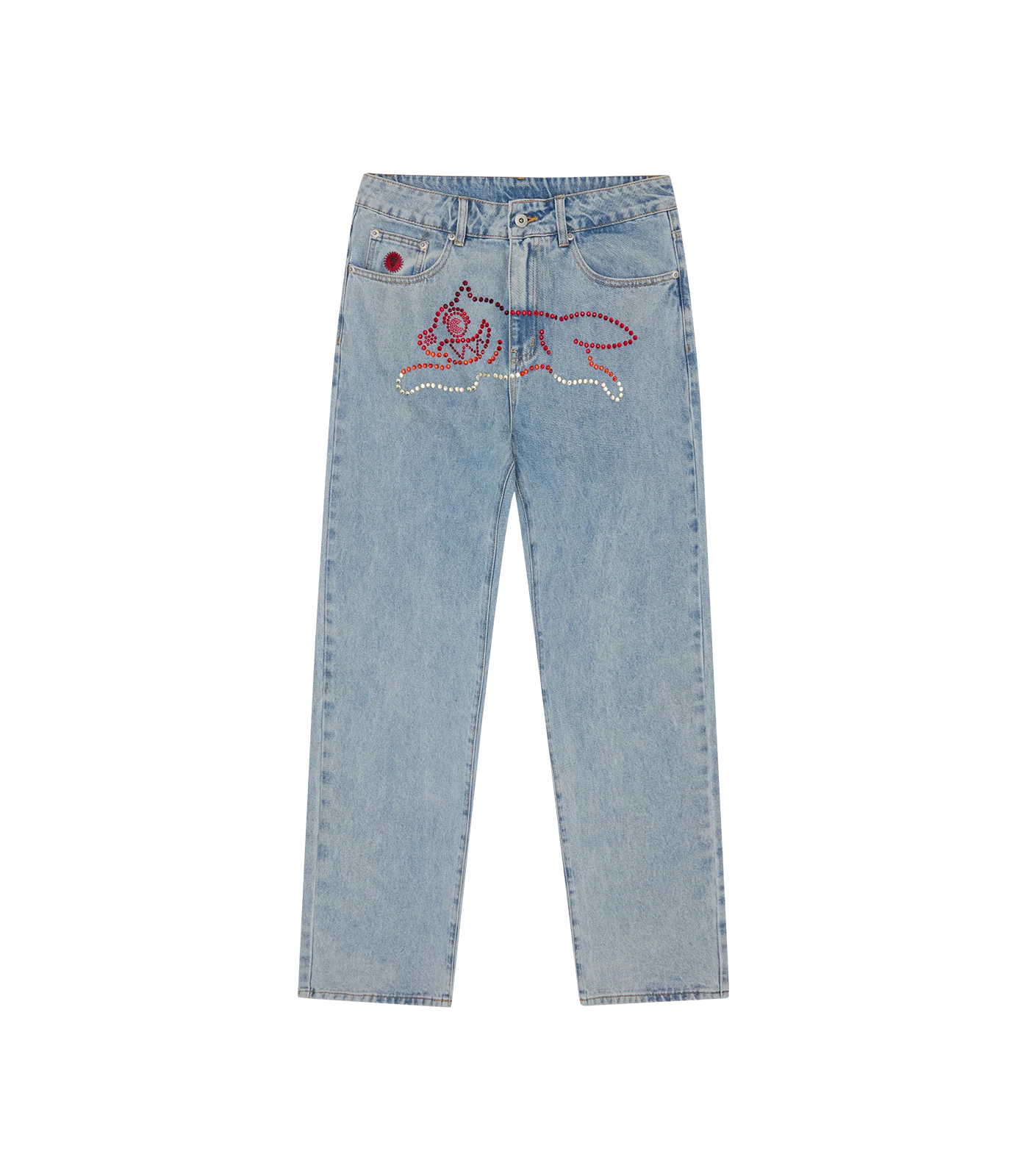MEN - CRYSTAL RUNNING DOG DENIM PANT LIGHT WASH BLUE - Ice Cream