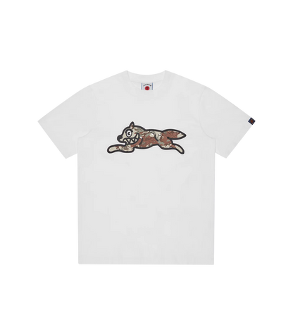 MEN - T-SHIRT CHOC CHIP CAMO RUNNING DOG WHITE - Ice Cream