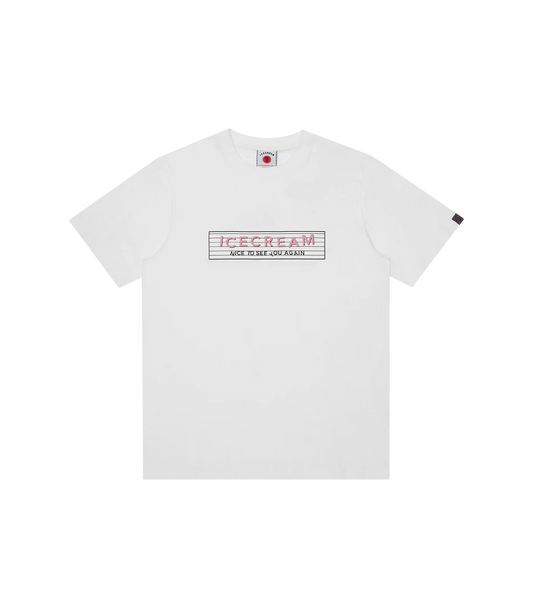MEN - T-SHIRT NICE TO SEE U AGAIN WHITE - Ice Cream