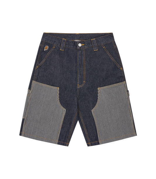 MEN - DENIM SHORTS HICKORY PANEL CARPENTER - Ice Cream