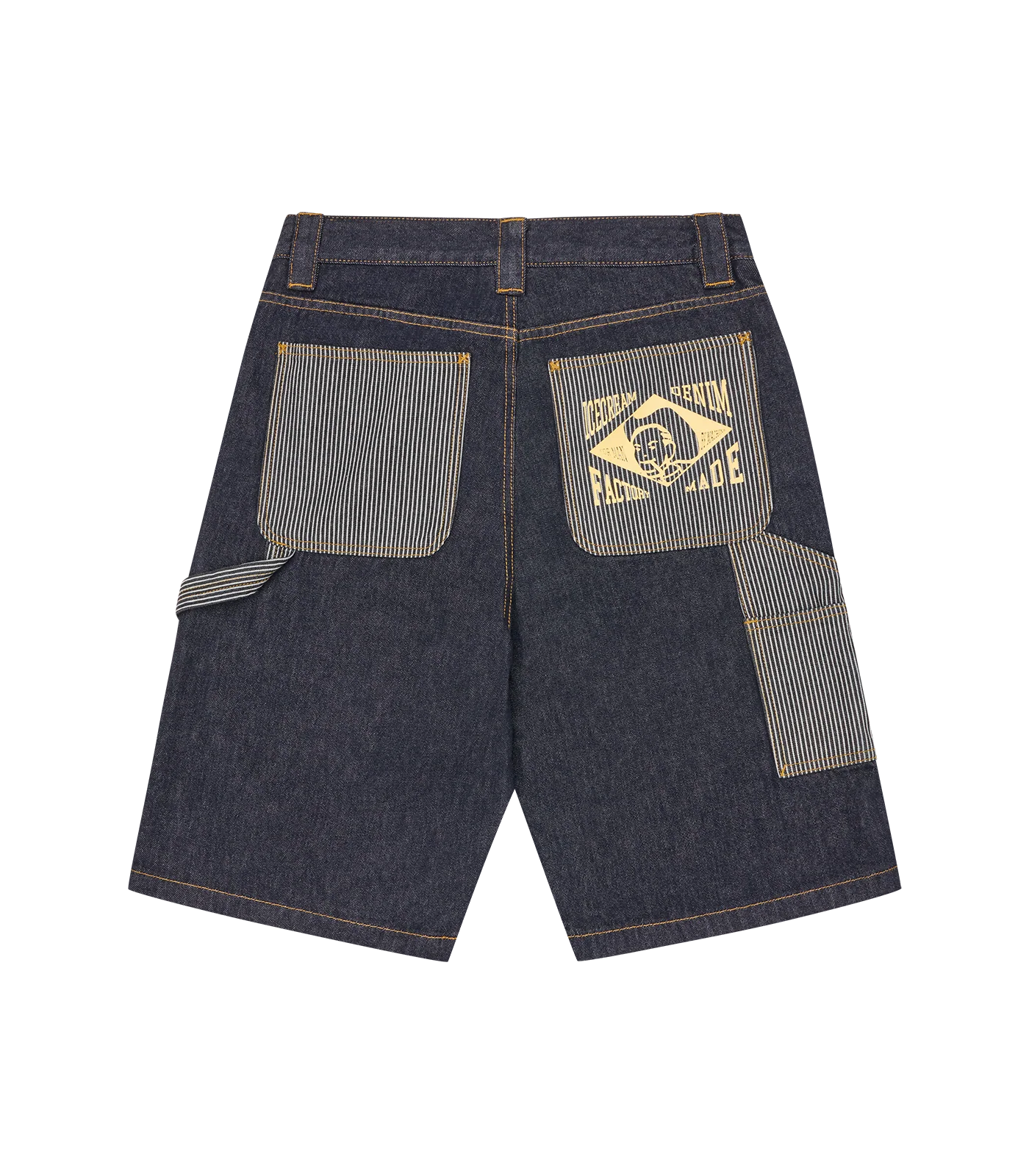 MEN - DENIM SHORTS HICKORY PANEL CARPENTER - Ice Cream