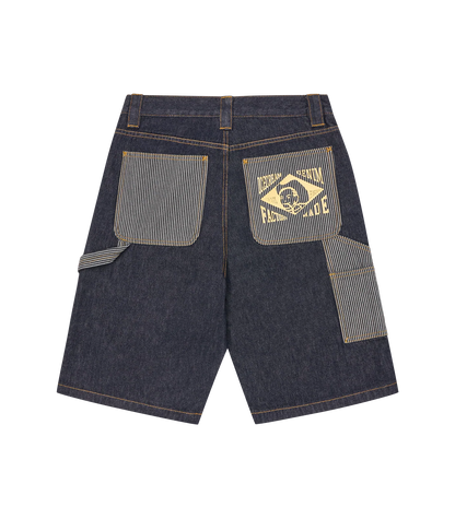 MEN - DENIM SHORTS HICKORY PANEL CARPENTER - Ice Cream