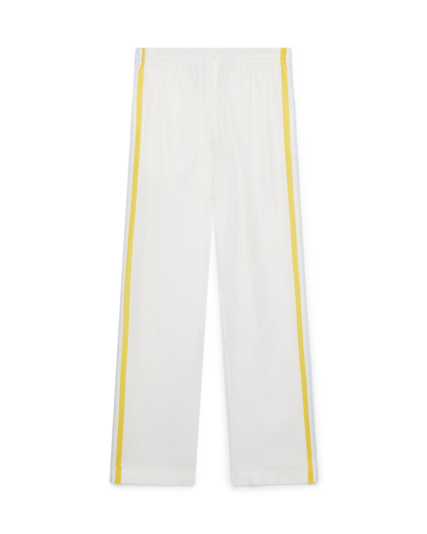 MEN - SILK TROUSSER WHITE/YELLOW - Casa Blanca