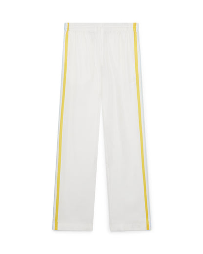 MEN - SILK TROUSSER WHITE/YELLOW - Casa Blanca
