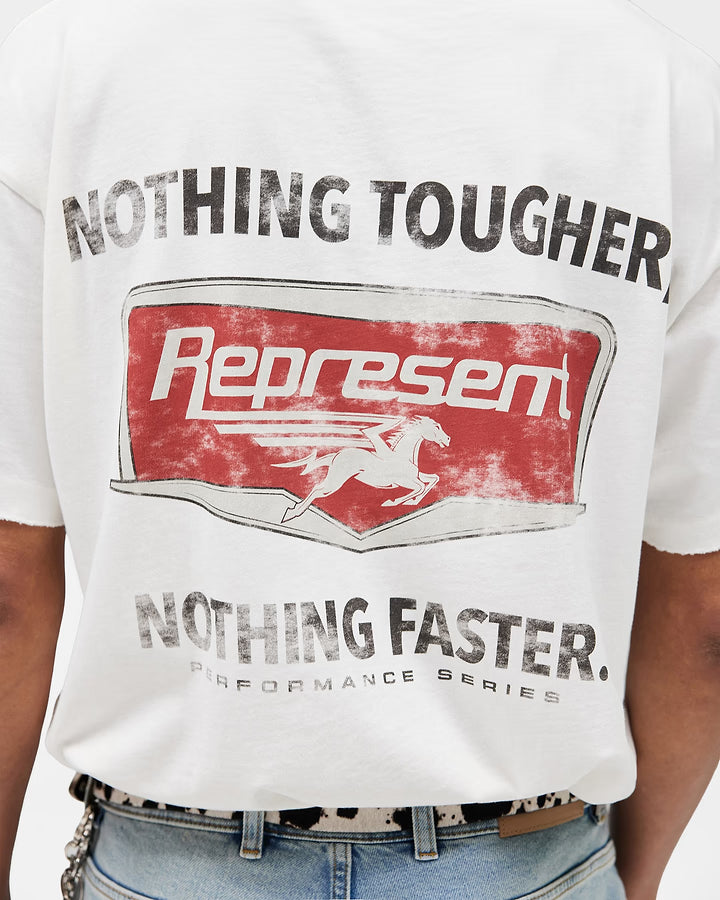 MEN - Nothing Faster T-Shirt White/Red - Represent