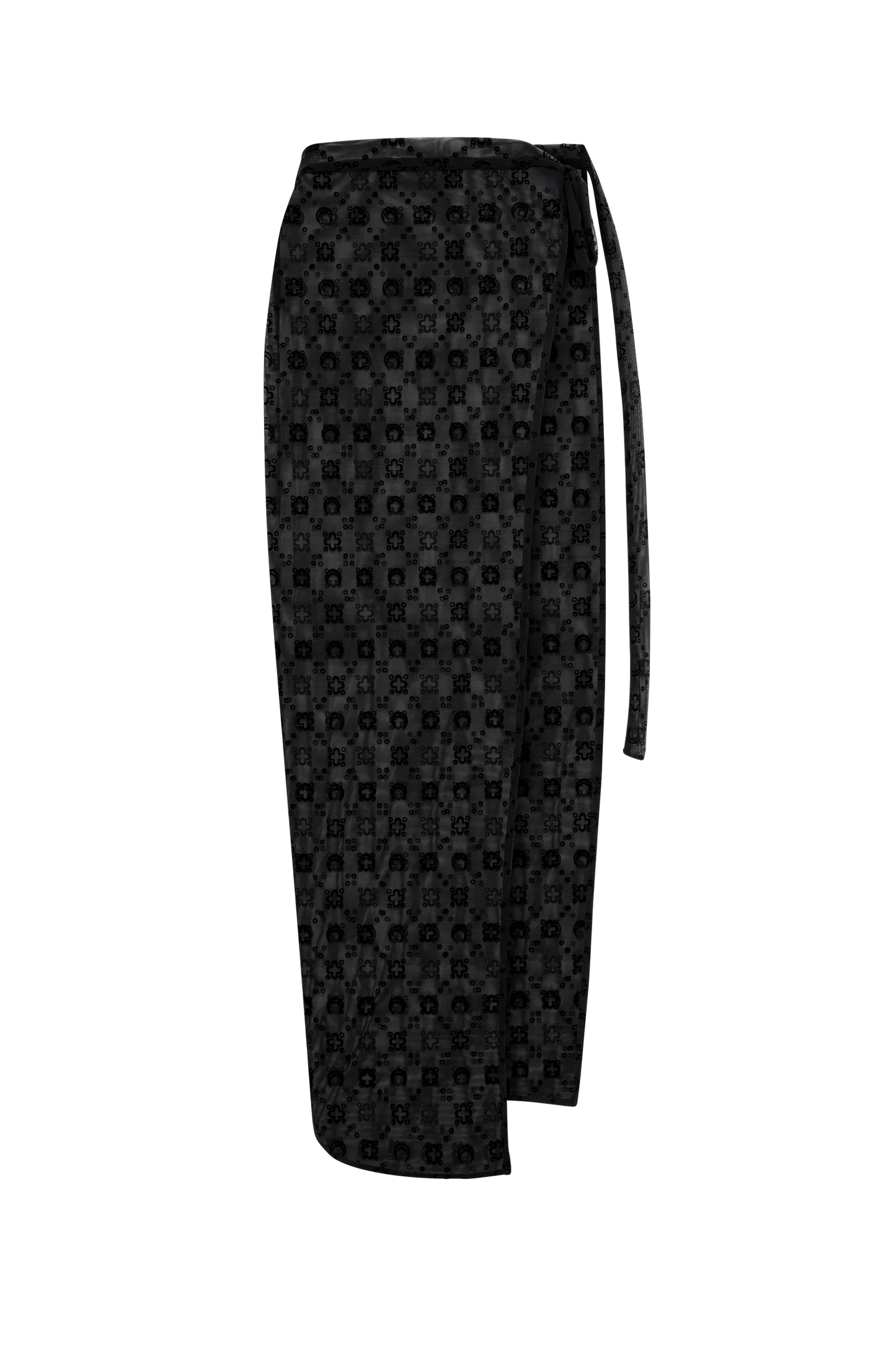 WOMEN - PARÉO MOONOGRAM EN MESH FLOQUÉE BLUE - Marine Serre