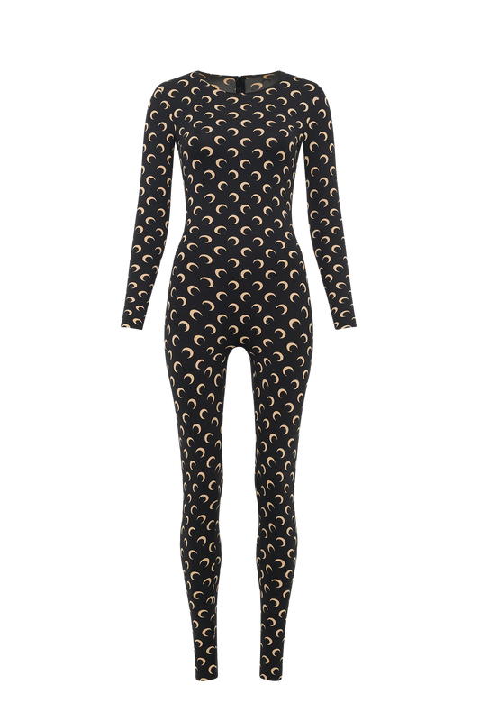 WOMEN - CATSUIT PRINTED JERSEY BLACK MOON - Marine Serre