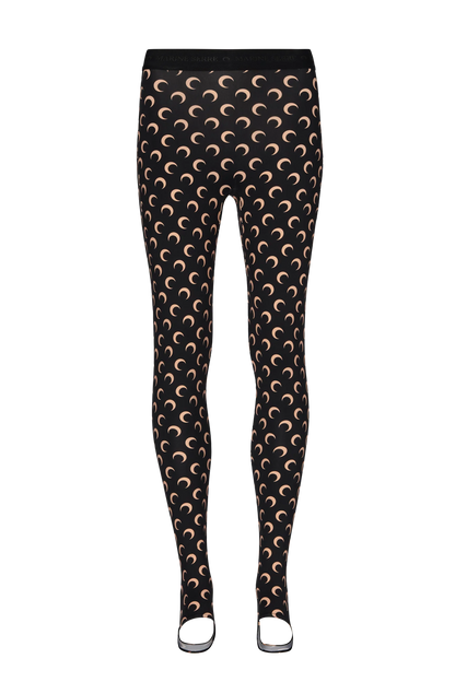 WOMEN - LEGGING PRINTED JERSEY MOON BLACK - Marine Serre