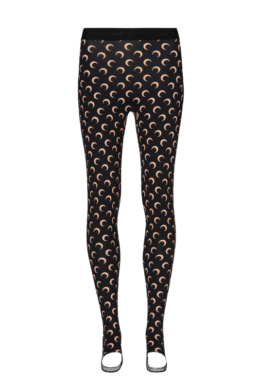 WOMEN - LEGGING PRINTED JERSEY MOON BLACK - Marine Serre