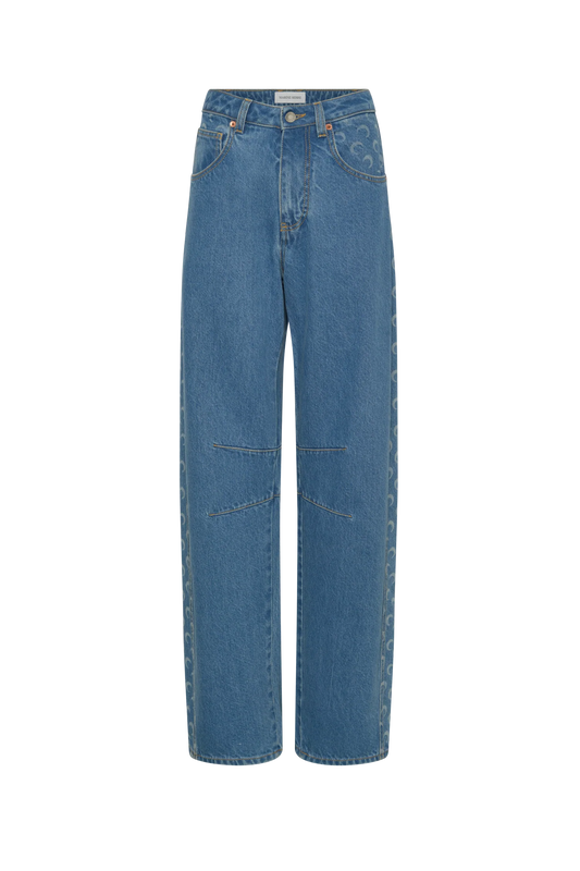 WOMEN - JEAN BARREL EN DENIM DE COTON BIOLOGIQUE BLEU CLAIR - Marine Serre