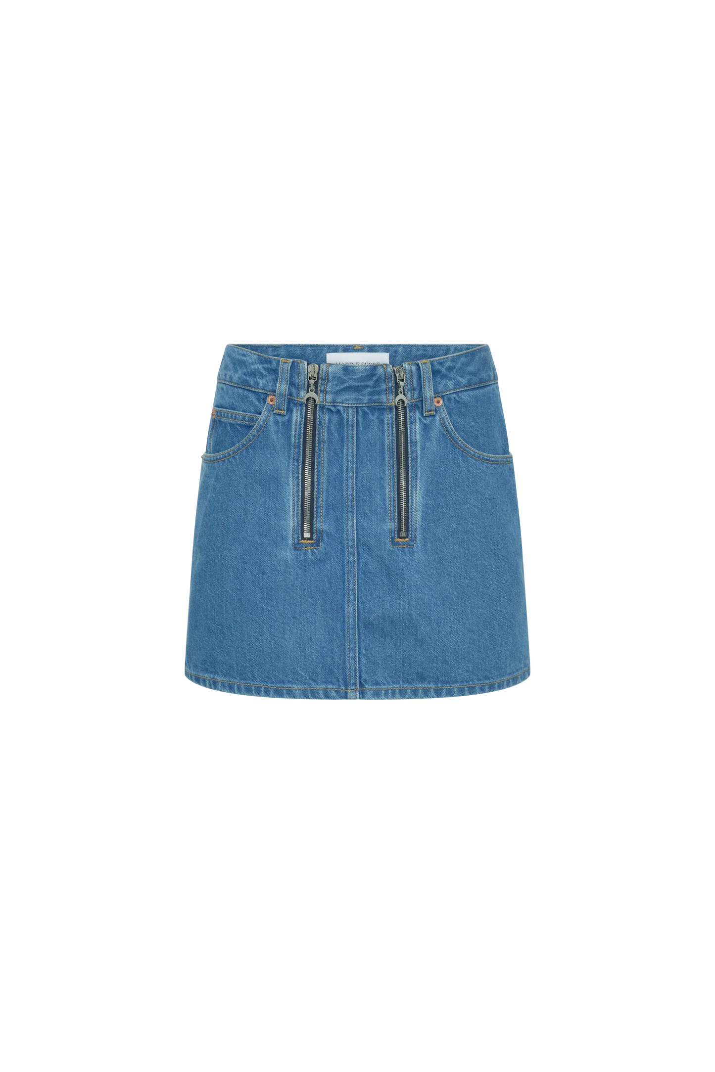 WOMEN - MINI-JUPE ZIPPÉE EN JEAN BLEU CLAIR - Marine Serre