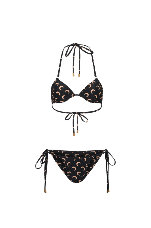 WOMEN - BIKINI MOON PRINTED SET BLACK - Marine Serre