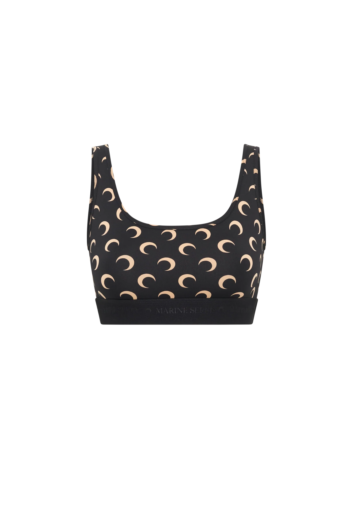 WOMEN - SPORT BRA MOON PRINTED JERSEY BLACK - Marine Serre