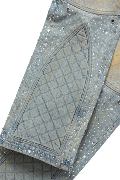 MEN - JEANS STUDDED MOTO DENIM - WDW