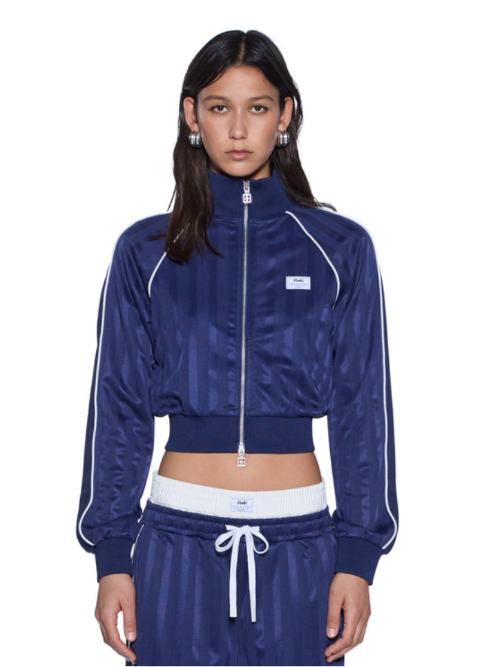 WOMEN - Cropped Trak Top Navy - Ksubi