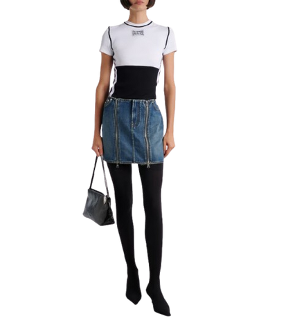 WOMEN - MINI SKIRT DENIM FRONT ZIPPED - JPG