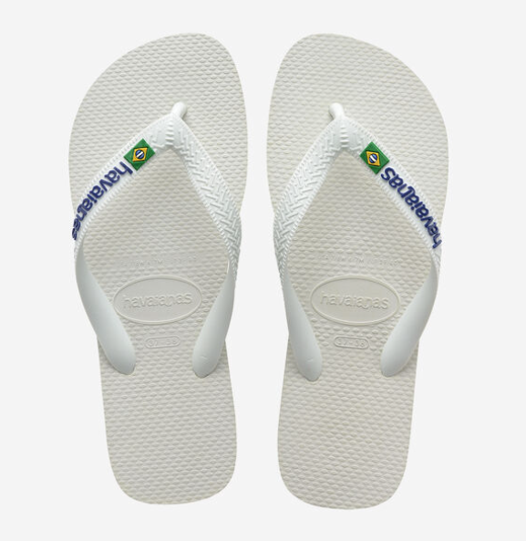 MEN - WHITE BRAZIL LOGO - Havaianas