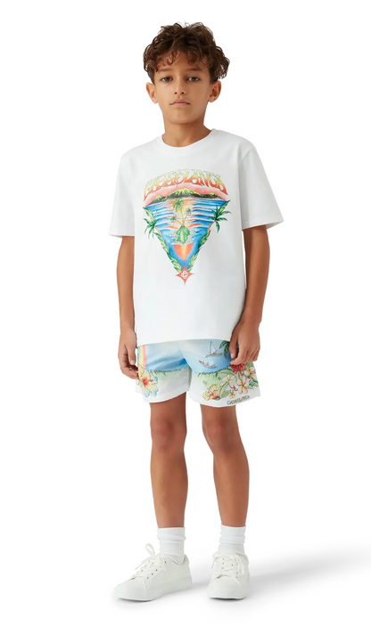 KIDS -T‑shirt Innocence Triangle White - Casa Blanca