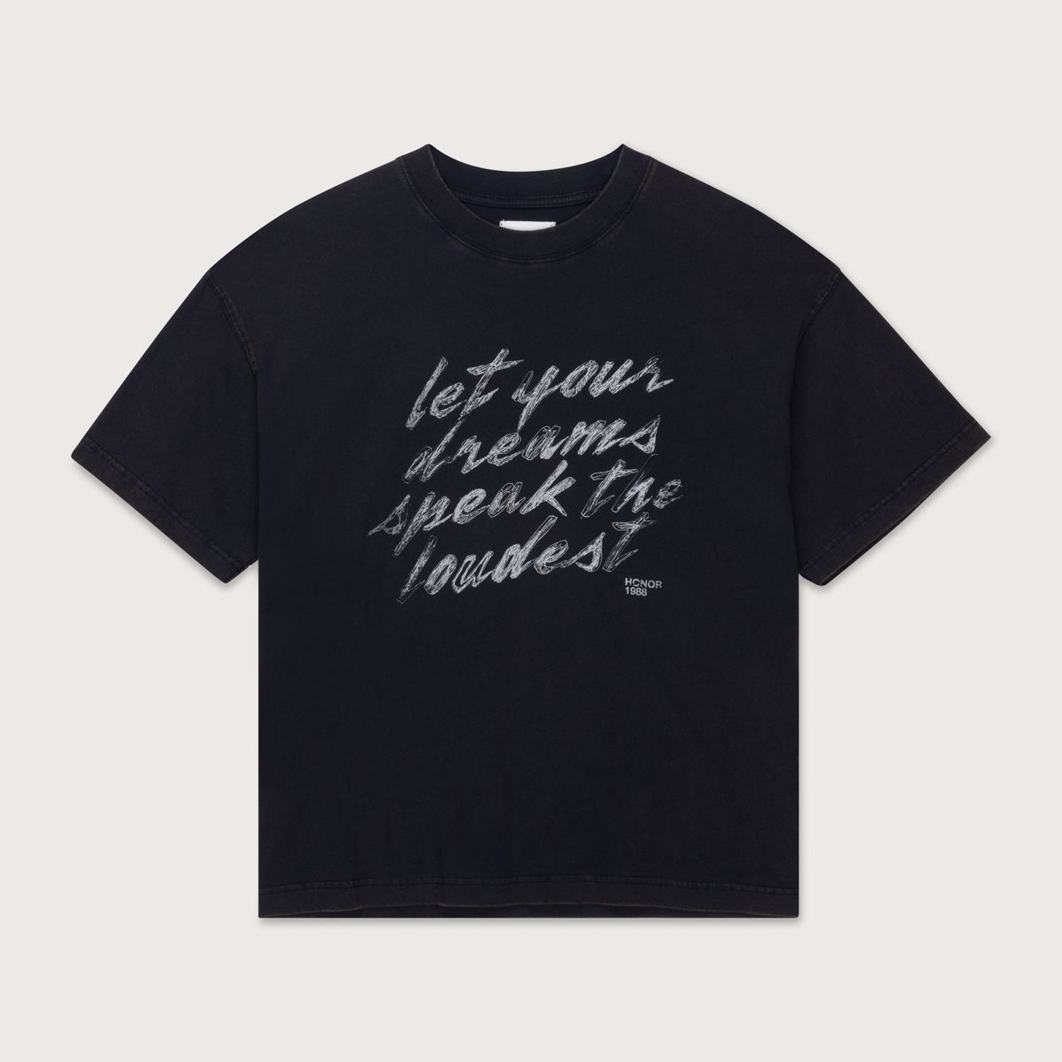 MEN - T-SHIRT DREAMS SPEAK THE LOUDEST BLACK - HTG