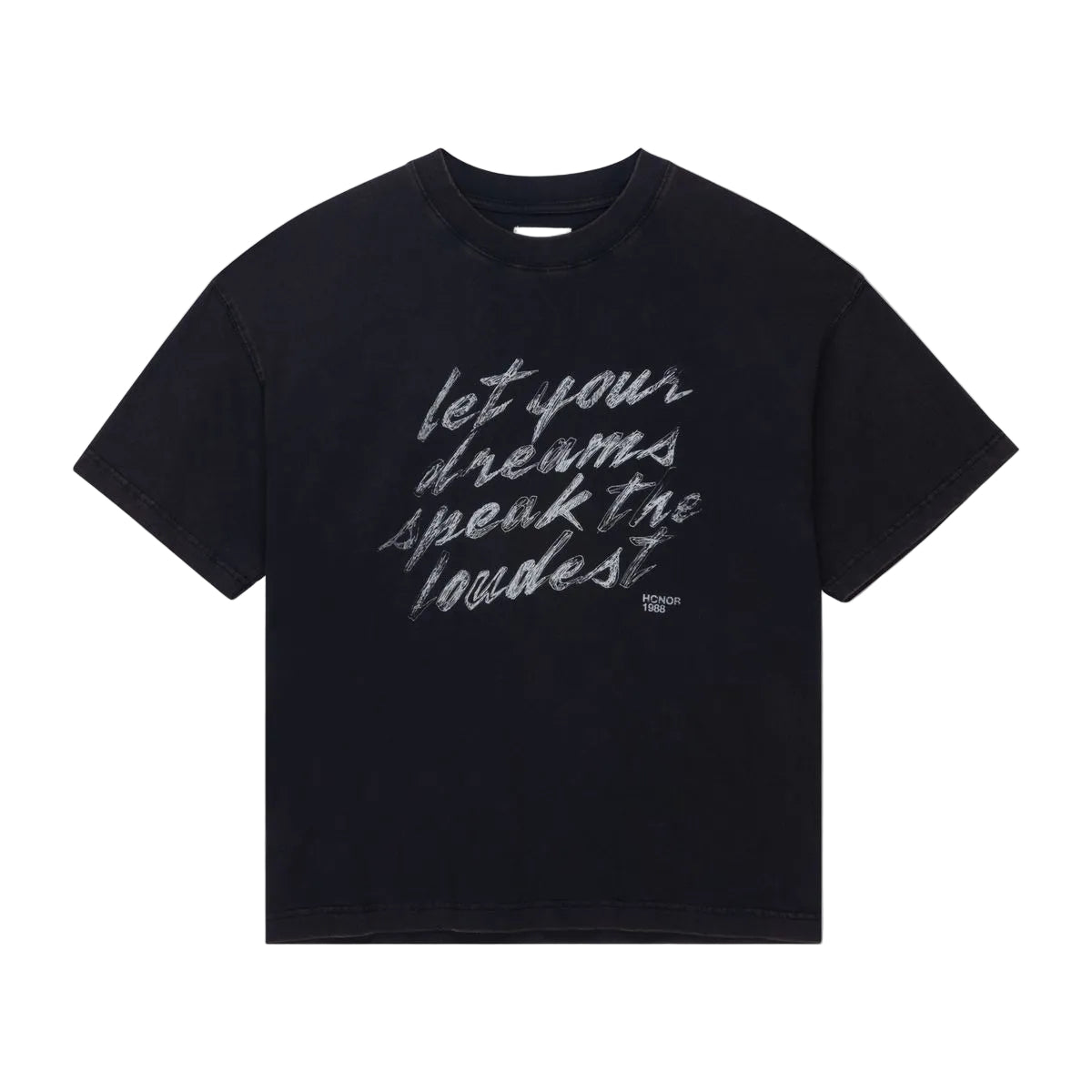 MEN - T-SHIRT DREAMS SPEAK THE LOUDEST BLACK - HTG