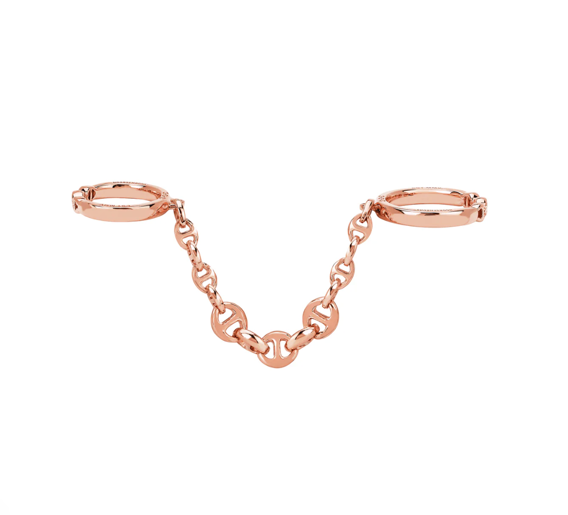 RING BONDED 3MM OPEN-LINKS WITH 5MM OPEN-LINKS GOLD - Hoorsenbuhs