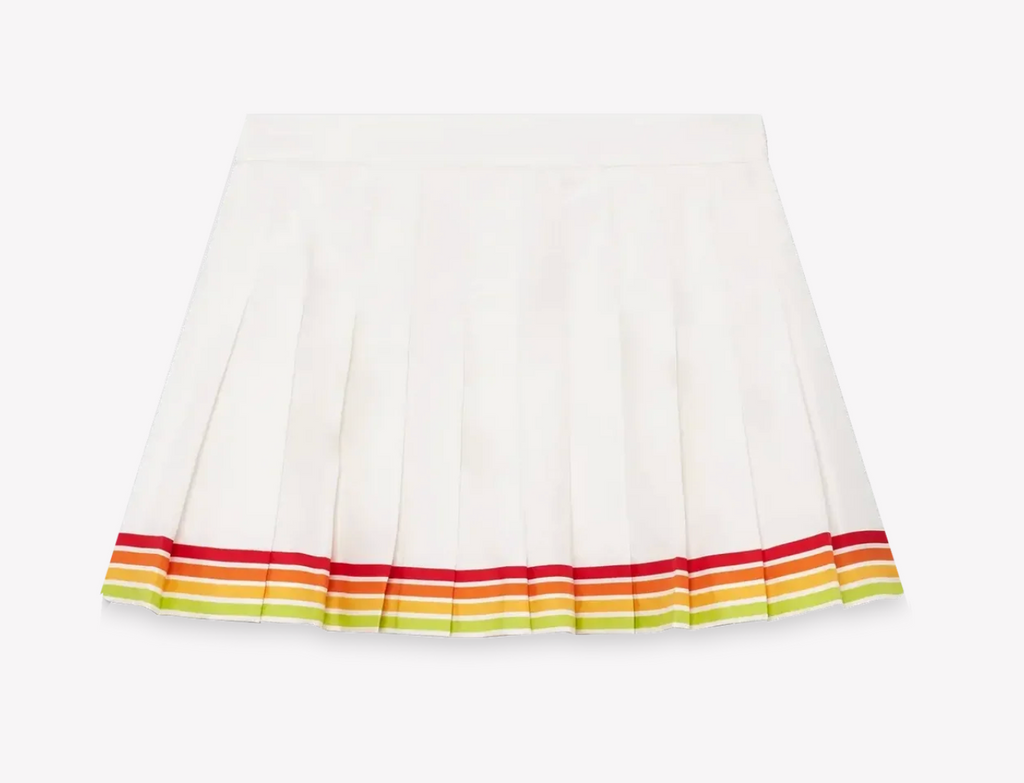 WOMEN - Orange Mascot Pleated Silk Twill Skirt - Casa Blanca