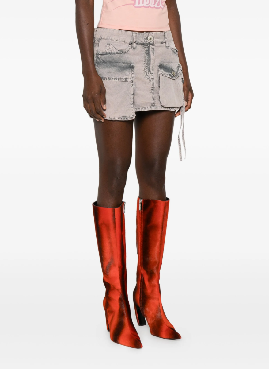 WOMEN - LIGHT GREY MINI SKIRT - The Attico