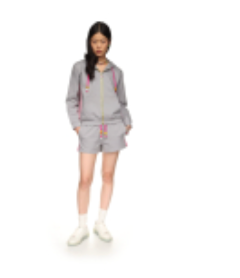 WOMEN - PUNTO JOGGING SHORTS Grey/Pink - Casa Blanca